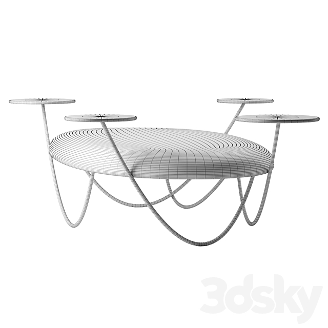 Dune bench by Offecct 3d