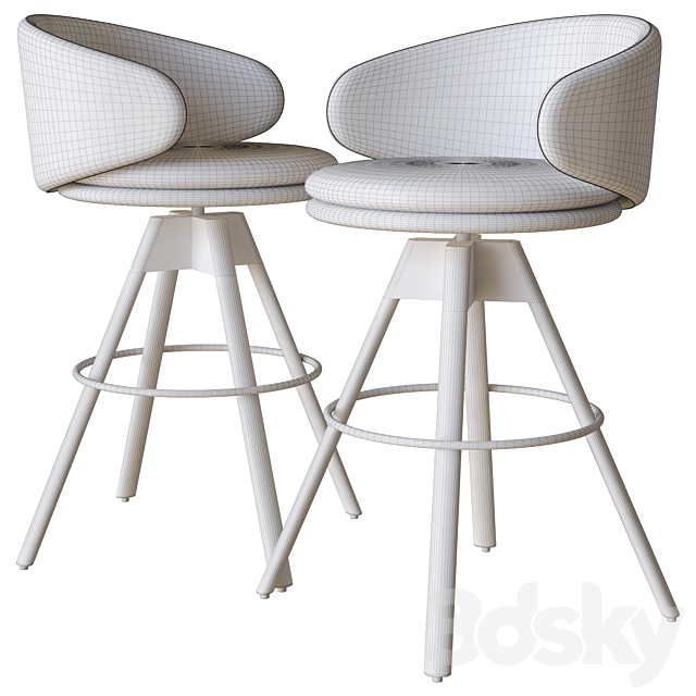 swivel stool belle st by arrmet 3dsky