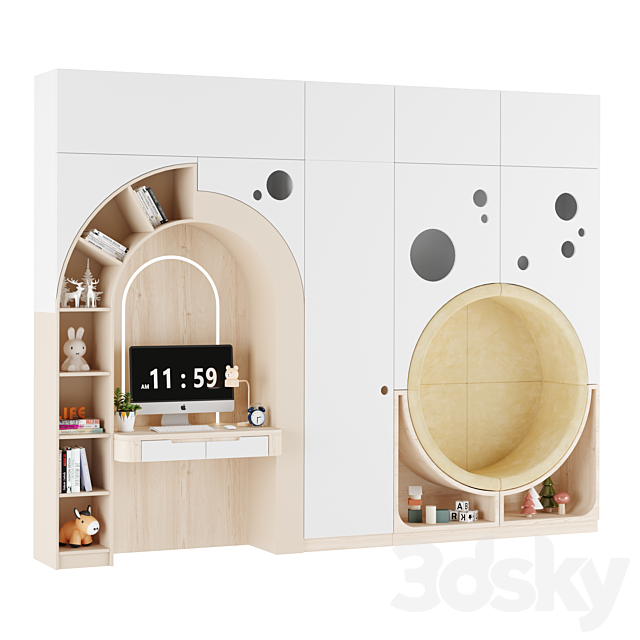 Childrens wardrobe 30 3d