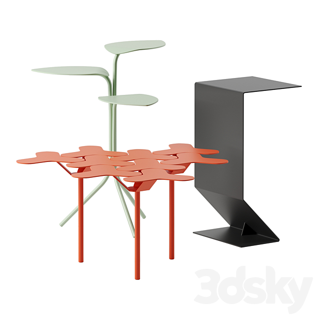 Side tables set by Moroso 3DSMax File - thumbnail 1