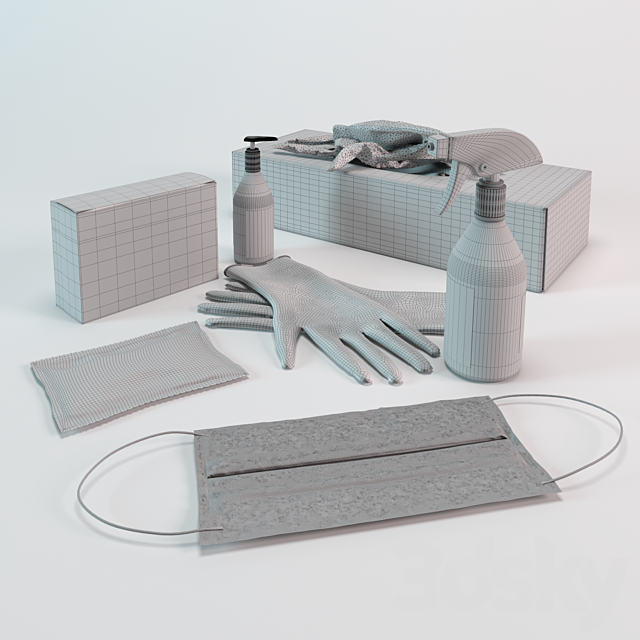 Antiseptic kit against COVID-19 3DS Max Model - thumbnail 2