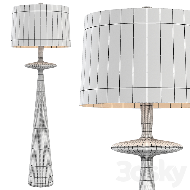 Floor lamp Arteriors Home Putney 3d