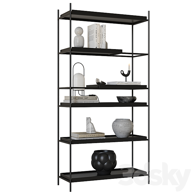 Wouddesign - TRAY SHELF (HIGH) 3d