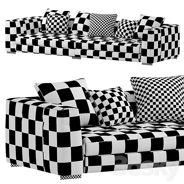 Blazer Sofa by Minotti 3DSMax File - thumbnail 4