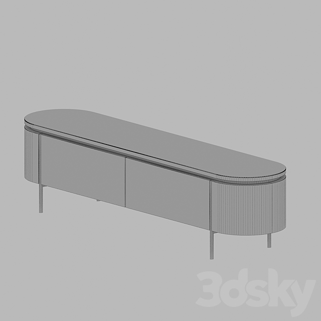 tv stand from wooden kors 3d