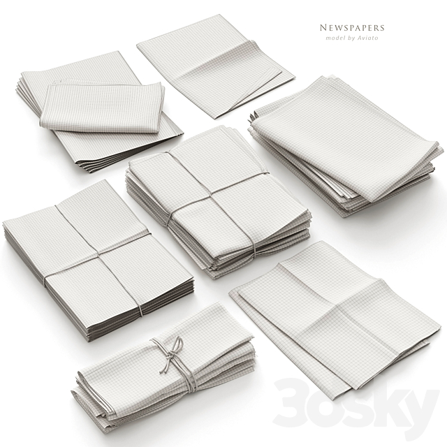 Newspapers 3dmodel