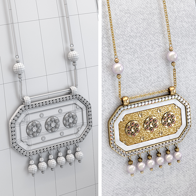 Jewelry showcase for a store 3. Jewelry stand. Display 3d Download