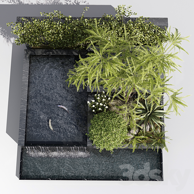 Water Ponds With Plants & fish 3DSMax File - thumbnail 5