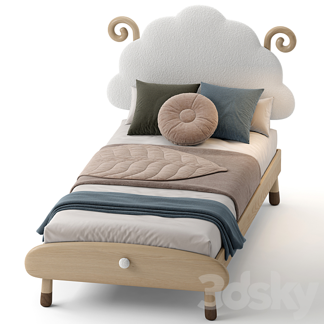 Marly Sheep King Single Bed 3d