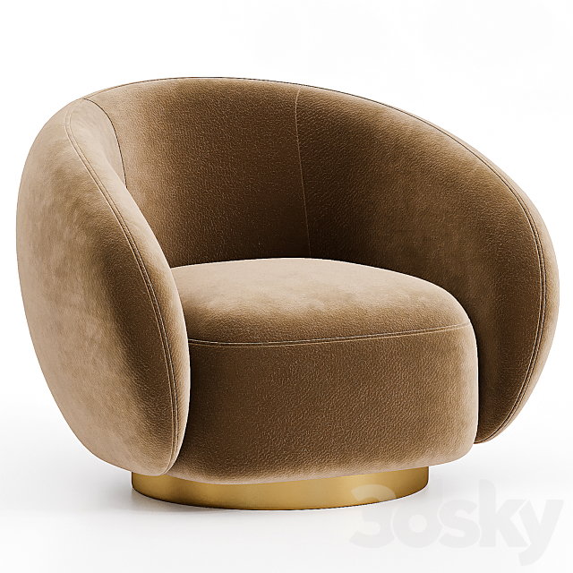 EICHHOLTZ Swivel Armchair BRICE Arm chair 3D Models