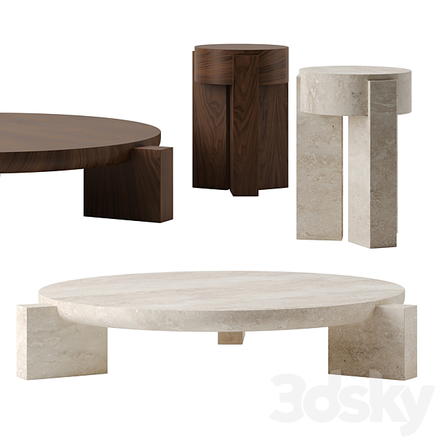Vola coffee tables by Martin Masse - Table - 3D Models