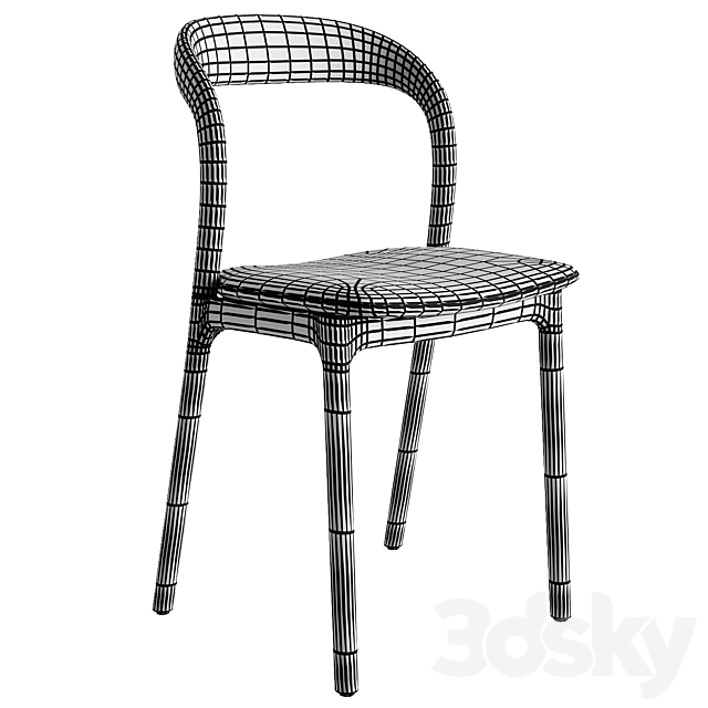 Neva Light Chair 3DS Max Model - thumbnail 6