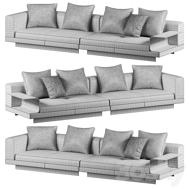 Connery sofa by minotti 3d Download