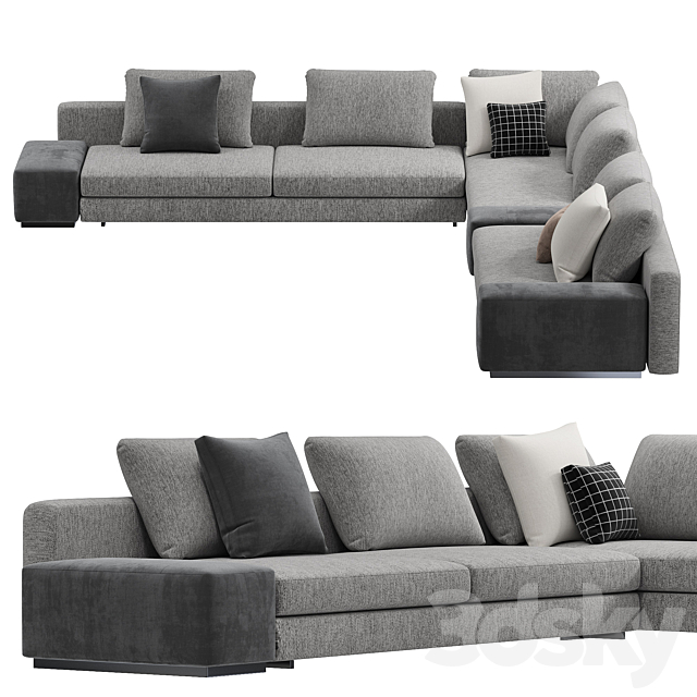 Daniels Sofa by minotti 3d