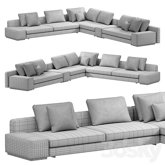 Daniels Sofa by minotti 3dsky