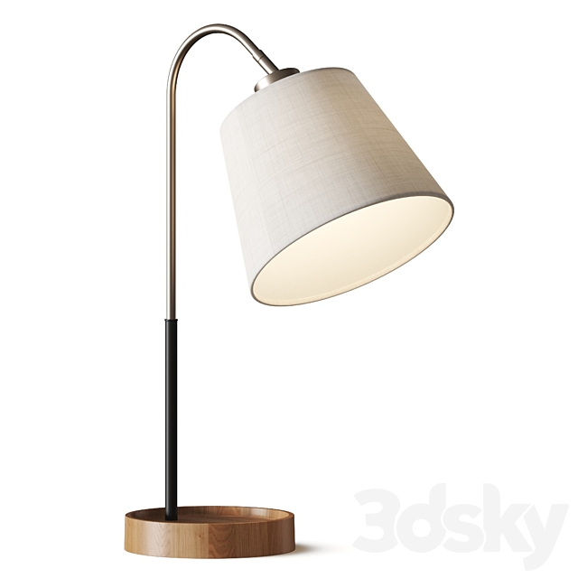 Interior Define Emmett Natural Table Lamp 3d