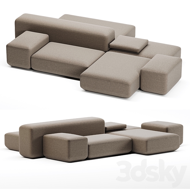 OM Aatom THE ONE Sofa Composition 1 3DSMax File - thumbnail 1