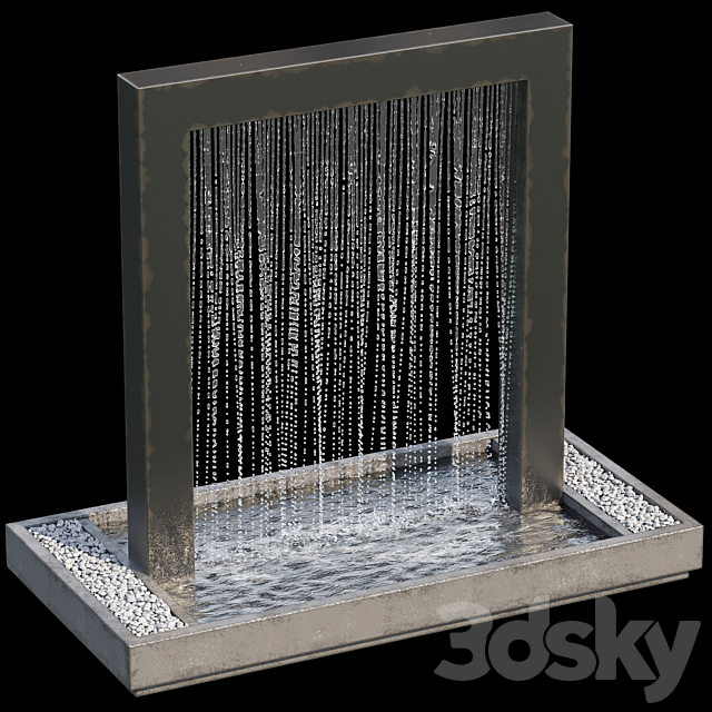 Waterfall fountains cascade 23 3dsky
