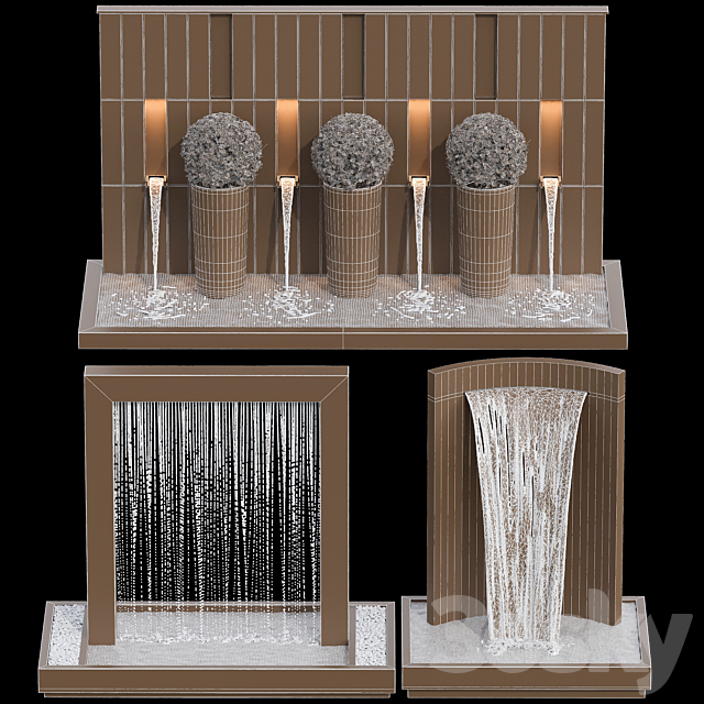 Waterfall fountains cascade 23 3dmodel