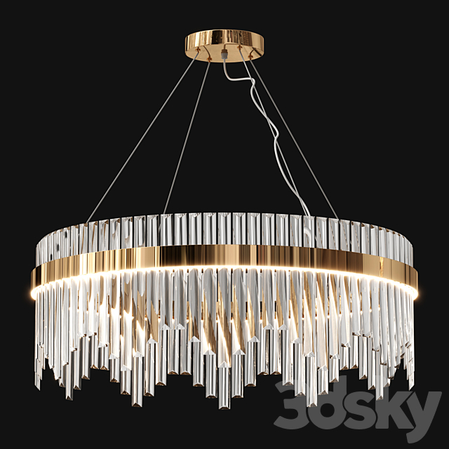 Crystal Rod Chandelier Pendant light 3D Models
