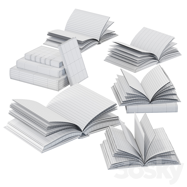 Open Books Collection set 5 3DSMax File - thumbnail 7