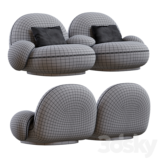 Pacha Sofa By Gubi 3dmodel