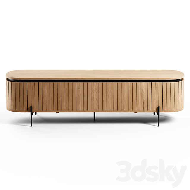 Kave Home – Licia TV stand. 200×55 cm 3DSMax File - thumbnail 3