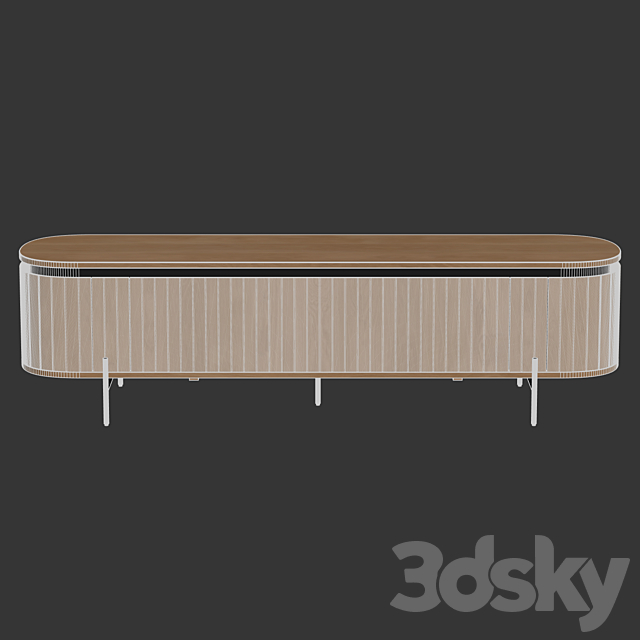Kave Home – Licia TV stand. 200×55 cm 3DSMax File - thumbnail 4