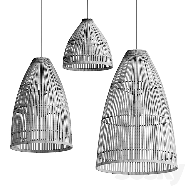 bamboo lampshade model 3d Download