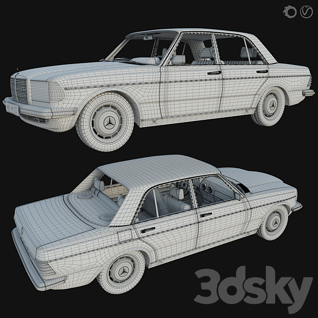 Mercedes benz W123 3dskyfree