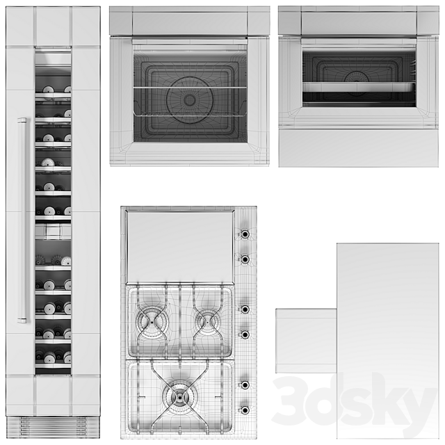Bertazzoni Appliance set 3DS Max Model - thumbnail 6