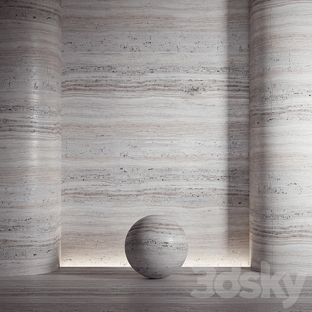 Stone material. travertine. 21. pbr. seamless 3DSMax File - thumbnail 2