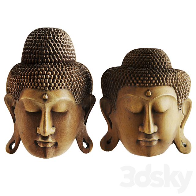 Buddha Mask Decor 3DSMax File - thumbnail 1