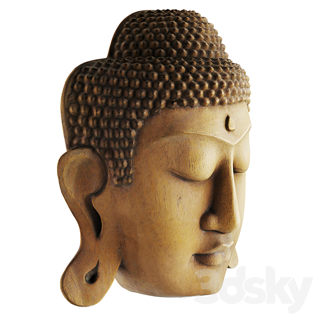 Buddha Mask Decor 3DSMax File - thumbnail 4