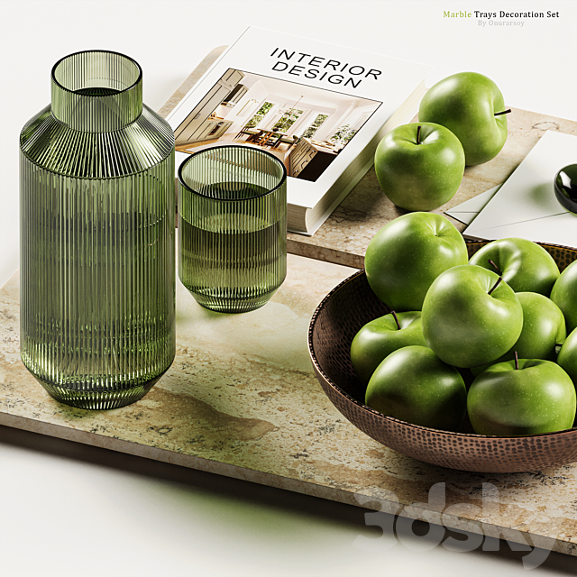 Zara Home - Marble Tray Decoration Set 3dsky