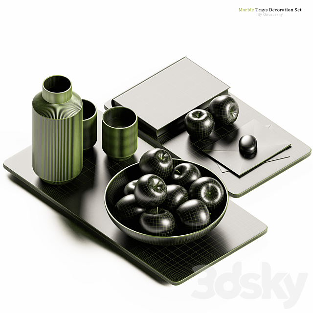 Zara Home - Marble Tray Decoration Set 3dskyfree