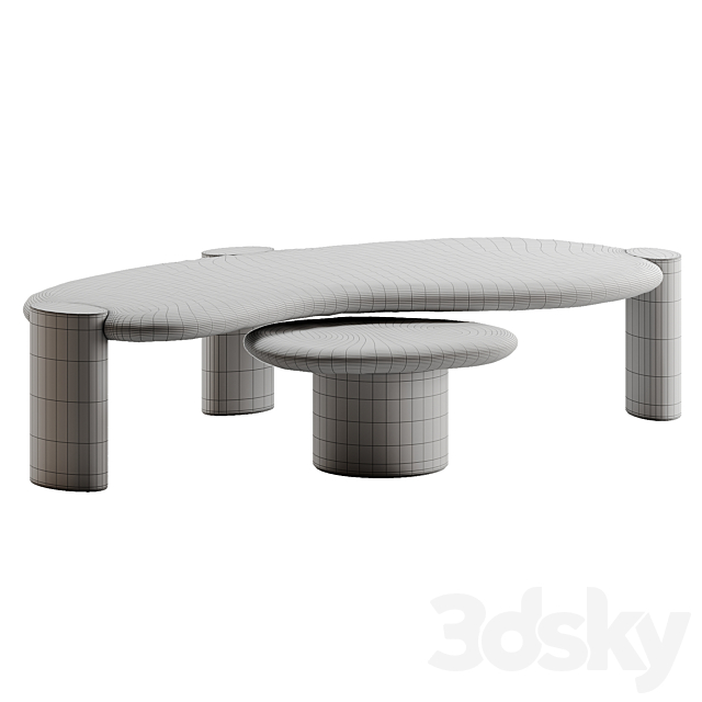 Sassolino Coffee Side Table by Crate & Barrel 3DSMax File - thumbnail 3
