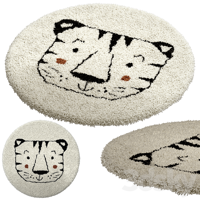 Children’s round carpet with the image of a lion. Syma 3DSMax File - thumbnail 3