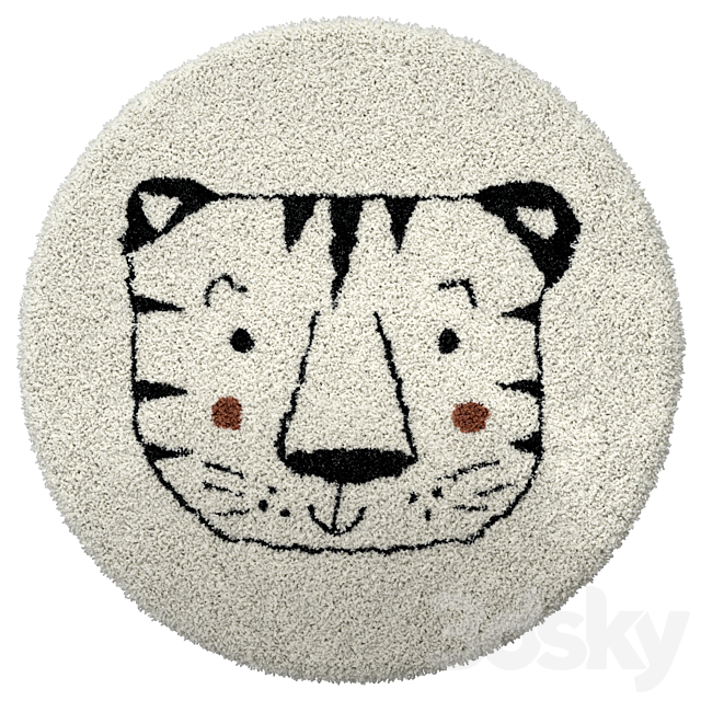 Children’s round carpet with the image of a lion. Syma 3DSMax File - thumbnail 4