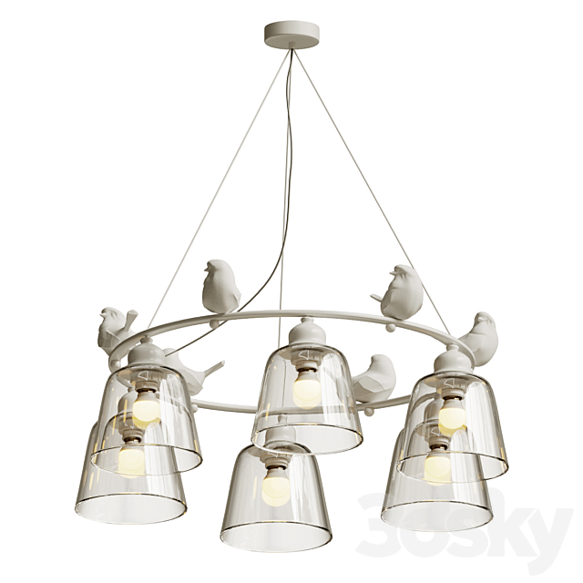 Hanging lamp provence bird chandelier 3DSMax File - thumbnail 5