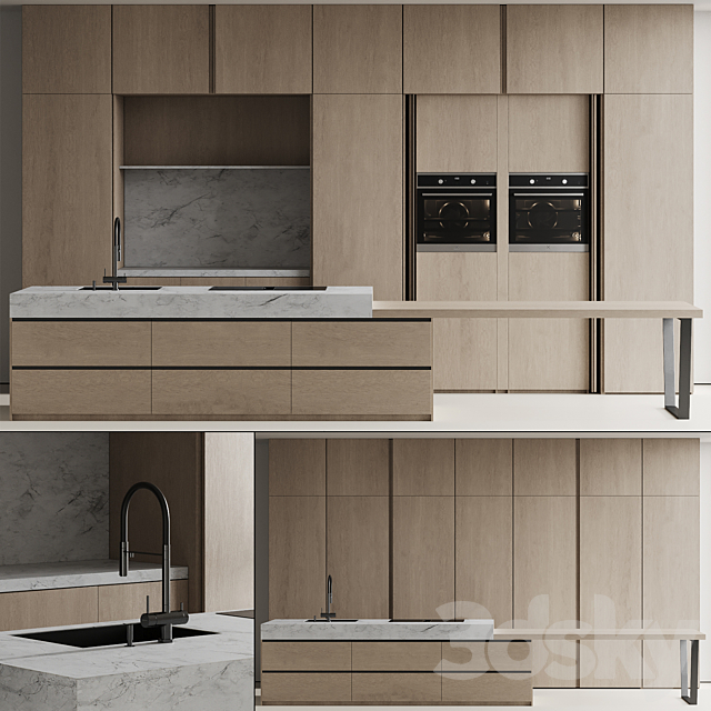 Modern kitchen with island 11 3DSMax File - thumbnail 2