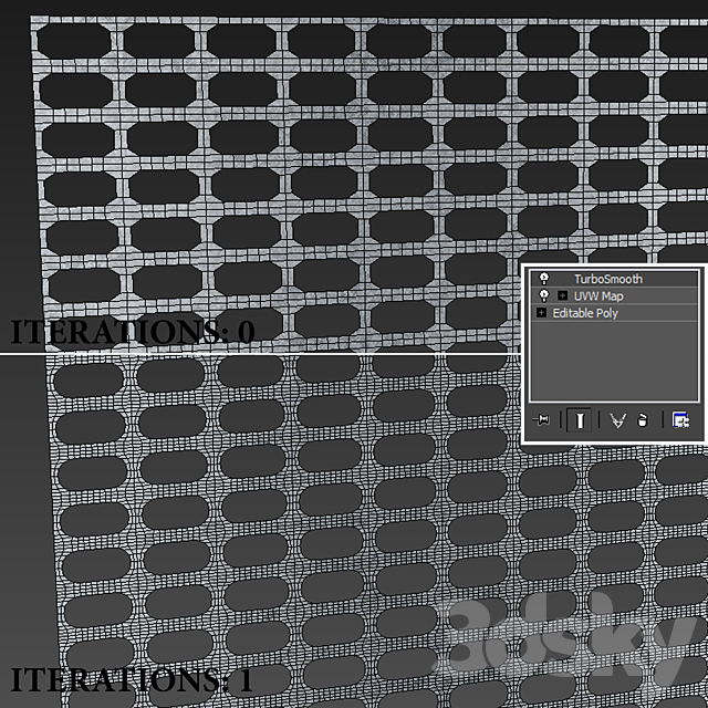 Perforated panel 3dmodel