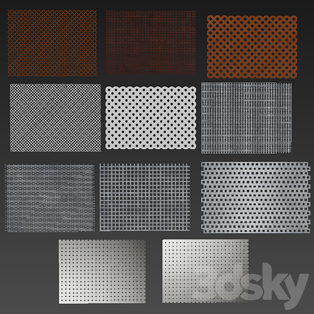 Perforated panel 3d Download
