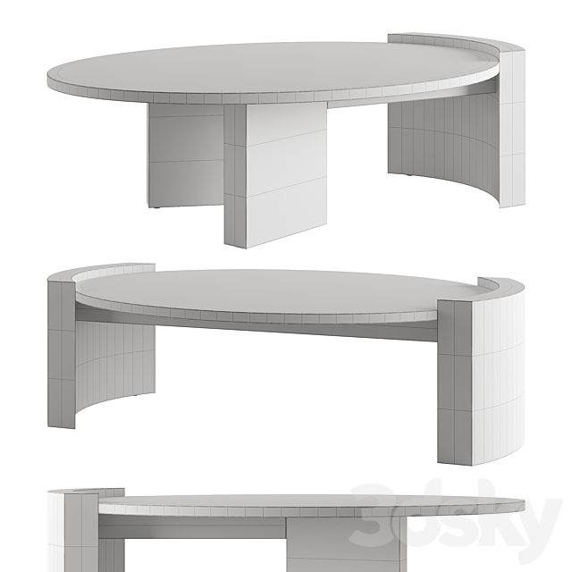 JIA OVAL Coffee Table by Atelier De Troupe 3DSMax File - thumbnail 3