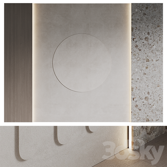 Decorative wall panel №25 3DS Max Model - thumbnail 5
