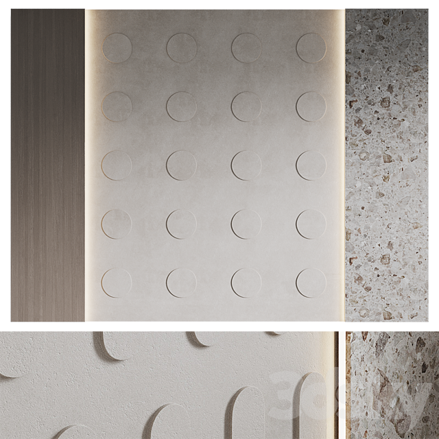 Decorative wall panel №25 3DS Max Model - thumbnail 6