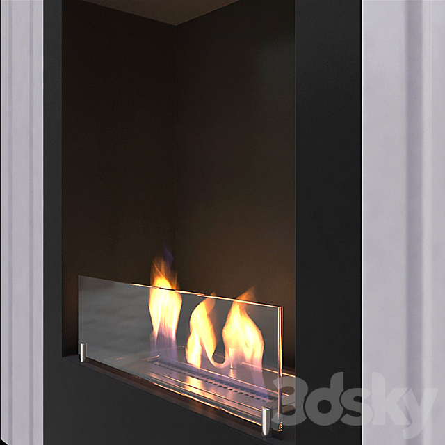 Animated bio fireplace Kristine 3dsky