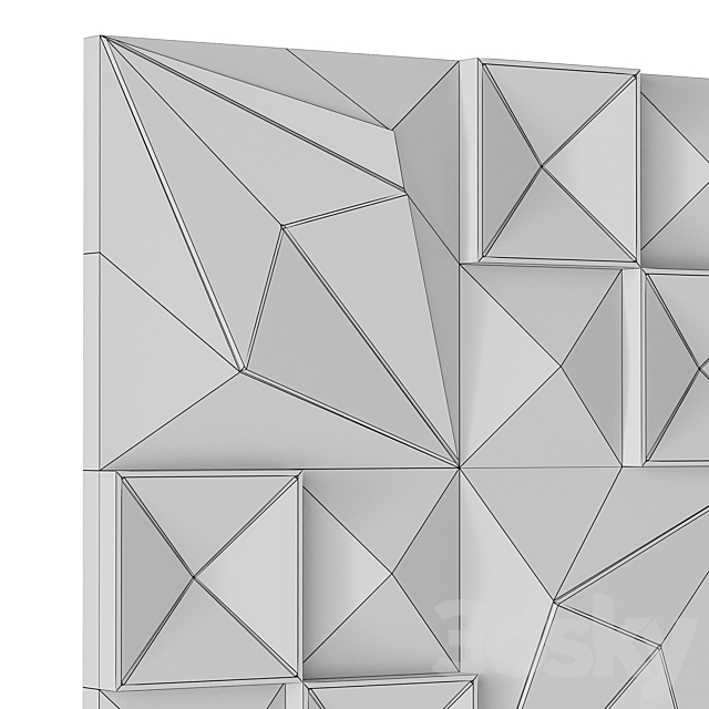 Lava Ash Tile Dimensional Wall Art 3DSMax File - thumbnail 6