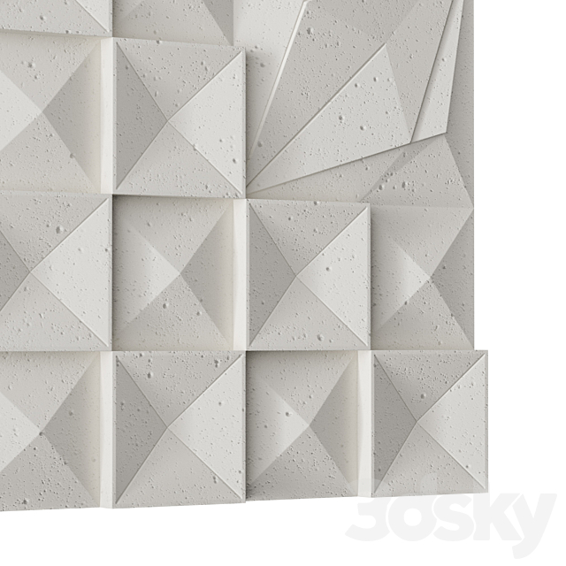 Lava Ash Tile Dimensional Wall Art 3DSMax File - thumbnail 7