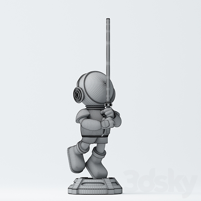 Astronaut Sculpture 3DSMax File - thumbnail 2